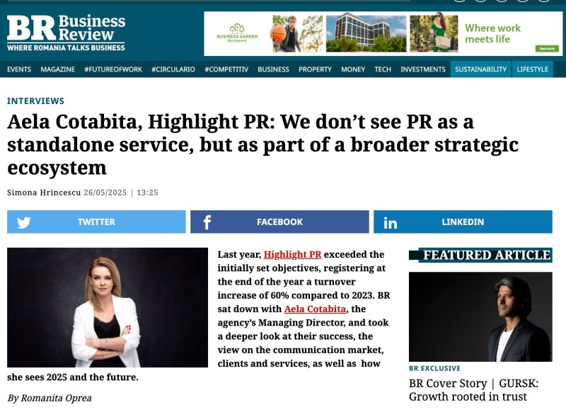 Aela Cotabita, Highlight PR: We don’t see PR as a standalone service, but as part of a broader strategic ecosystem